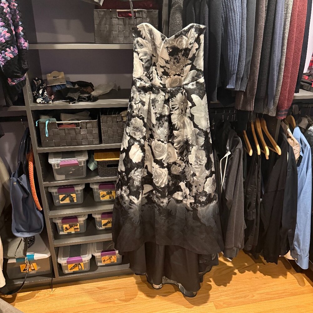 Brand New Alfred Sung Floral Print Strapless Dress